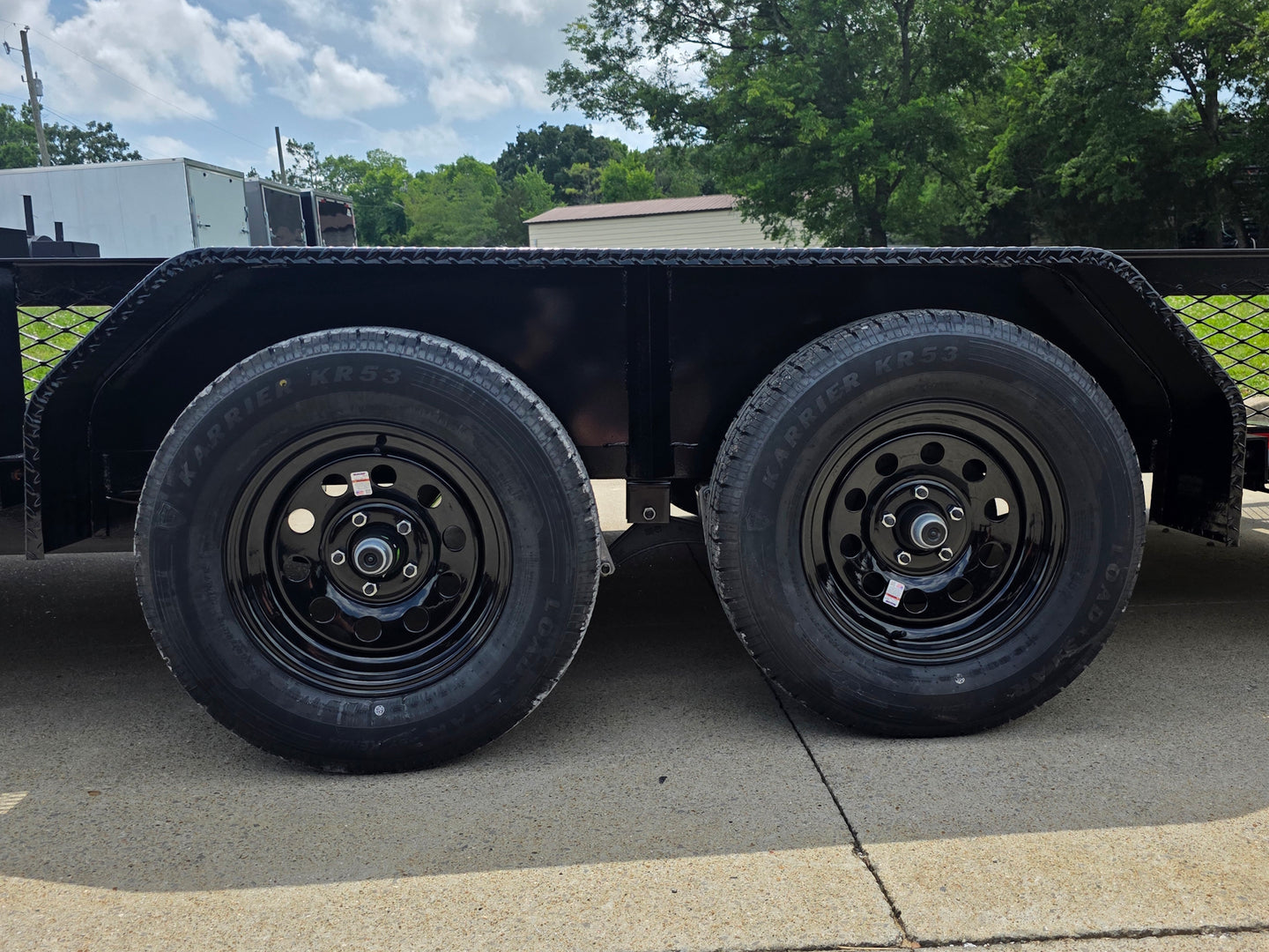 7x16 Dovetail Utility Trailer with 1FT Mesh Side Gate (2) 3500lb Axle 7k GVWR Axel picture 