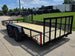 7x16 Dovetail Utility Trailer with 1FT Mesh Side Gate (2) 3500lb Axle 7k GVWR Back left angle picture 