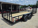 7x16 Dovetail Utility Trailer with 1FT Mesh Side Gate (2) 3500lb Axle 7k GVWR Back right-angle picture 
