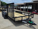 7x16 Dovetail Utility Trailer with 1FT Mesh Side Gate (2) 3500lb Axle 7k GVWR Front left angle picture 