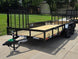7x16 Dovetail Utility Trailer with 1FT Mesh Side Gate (2) 3500lb Axle 7k GVWR Front right angle picture 