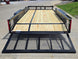 7x16 Dovetail Utility Trailer with 1FT Mesh Side Gate (2) 3500lb Axle 7k GVWR Open back side picture 