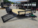 7x16 Dovetail Utility Trailer with 1FT Mesh Side Gate (2) 3500lb Axle 7k GVWR Open front left angle picture 