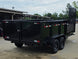 7x16 IBeam Hybrid Hydraulic Dump Trailer with 2ft Sides (2) 6K Axles Back right angle picture 