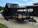 7x16 IBeam Hybrid Hydraulic Dump Trailer with 2ft Sides (2) 6K Axles Lifted front left angle picture 
