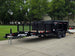 7x16 IBeam Hybrid Hydraulic Dump Trailer with 2ft Sides (2) 6K Axles Open front right angle picture 