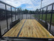 7x16 Powder Coated Straight Deck Utility Trailer with 4.5ft Mesh Sides (2) 3500lb Axles Interior back side picture 