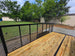 7x16 Powder Coated Straight Deck Utility Trailer with 4.5ft Mesh Sides (2) 3500lb Axles Interior front right angle picture 