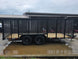 7x16 Powder Coated Straight Deck Utility Trailer with 4.5ft Mesh Sides (2) 3500lb Axles Left side picture 