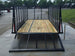 7x16 Powder Coated Straight Deck Utility Trailer with 4.5ft Mesh Sides (2) 3500lb Axles Open back side picture 