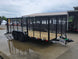 7x16 Powder Coated Straight Deck Utility Trailer with 4.5ft Mesh Sides (2) 3500lb Axles Open front left angle picture 