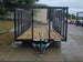 7x16 Powder Coated Straight Deck Utility Trailer with 4.5ft Mesh Sides (2) 3500lb Axles Open front side picture 