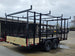 7x16 Straight Deck (2) 5200lb axles 2ft mesh 6ft ladder racks Back right-angle picture 