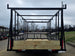 7x16 Straight Deck (2) 5200lb axles 2ft mesh 6ft ladder racks Back side picture 