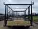 7x16 Straight Deck (2) 5200lb axles 2ft mesh 6ft ladder racks Back side picture 