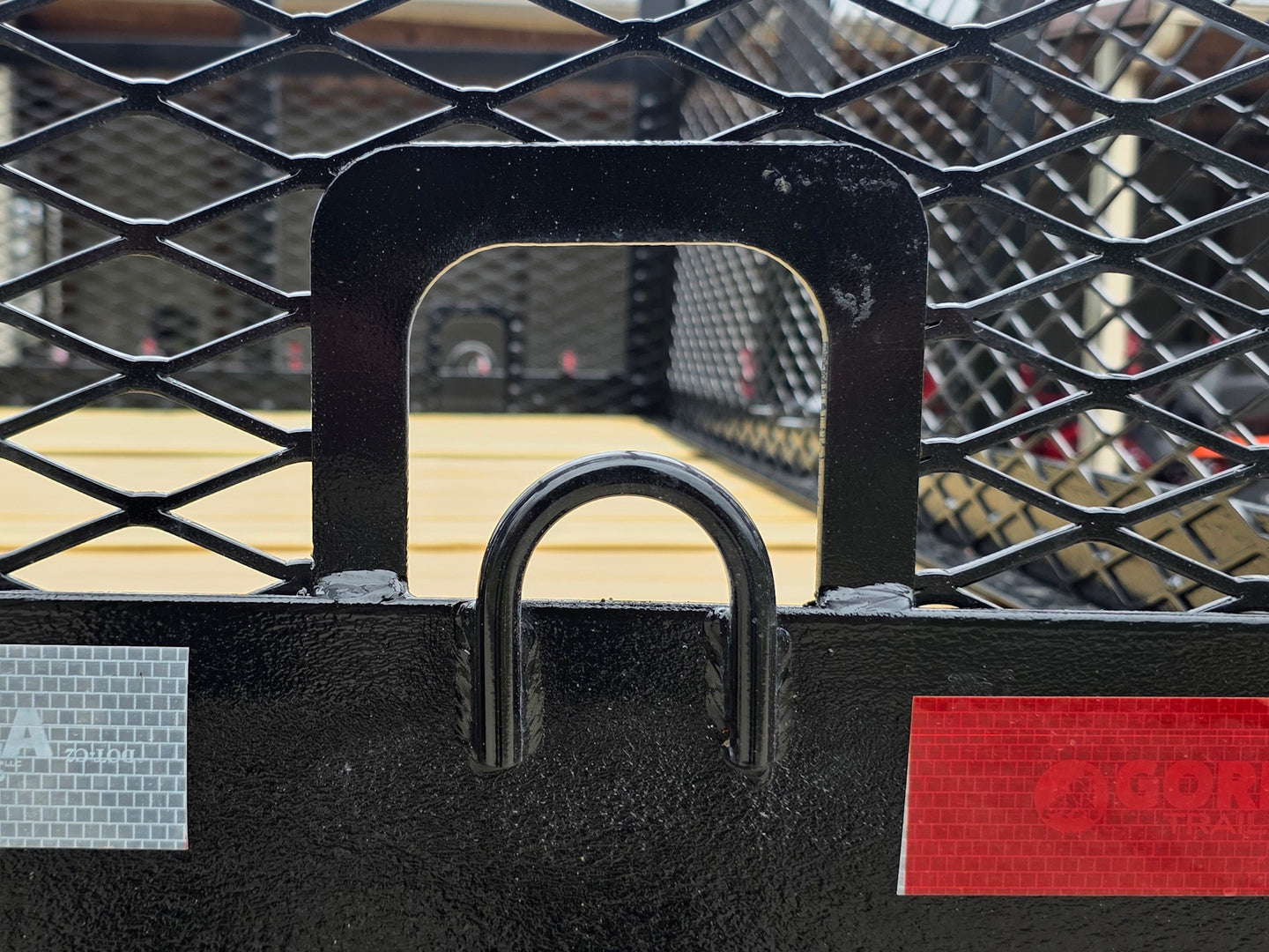 7x16 Straight Deck (2) 5200lb axles 2ft mesh 6ft ladder racks integrated tie down points picture 