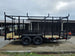 7x16 Straight Deck (2) 5200lb axles 2ft mesh 6ft ladder racks Left side picture 