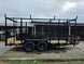 7x16 Straight Deck (2) 5200lb axles 2ft mesh 6ft ladder racks Left side picture 