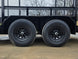 7x16 Straight Deck (2) 5200lb axles 2ft mesh 6ft ladder racks axel picture