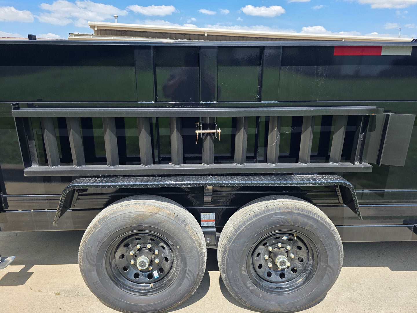 7x16 Telescopic Dump Trailer with 3ft Sides Powder Coated (2) 7K Axles GVWR 14k Ladder picture 