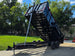 7x16 Telescopic Dump Trailer with 3ft Sides Powder Coated (2) 7K Axles GVWR 14k Lifted front right angle picture 