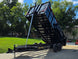 7x16 Telescopic Dump Trailer with 3ft Sides Powder Coated (2) 7K Axles GVWR 14k Lifted front right angle picture 