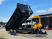 7x16 Telescopic Dump Trailer with 3ft Sides Powder Coated (2) 7K Axles GVWR 14k Lifted front left angle picture 