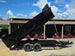 7x16 Telescopic Dump Trailer with 3ft Sides Powder Coated (2) 7K Axles GVWR 14k Lifted left side picture 