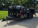 7x16 Telescopic Dump Trailer with 3ft Sides Powder Coated (2) 7K Axles GVWR 14k Open front right angle picture 