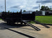 7x16 Telescopic Dump Trailer with 3ft Sides Powder Coated (2) 7K Axles GVWR 14k Open back left angle picture 