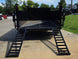 7x16 Telescopic Dump Trailer with 3ft Sides Powder Coated (2) 7K Axles GVWR 14k Open back side picture 