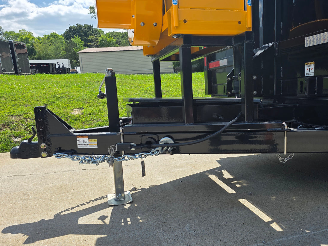 7x16 Telescopic Dump Trailer with 3ft Sides Powder Coated (2) 7K Axles GVWR 14k Tongue picture 