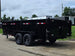 7x16 Telescopic IBeam Dump Trailer with 3ft Sides (2) 7K Axles 14k GVWR Back left angle picture