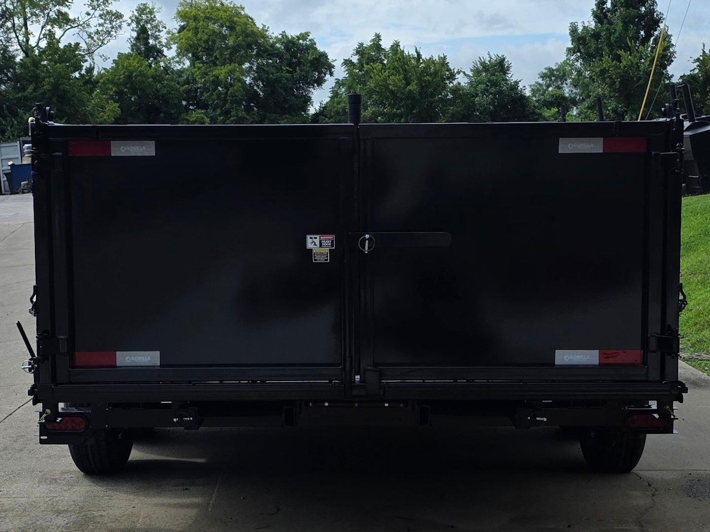 7x16 Telescopic IBeam Dump Trailer with 3ft Sides (2) 7K Axles 14k GVWR Back side picture 