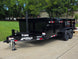 7x16 Telescopic IBeam Dump Trailer with 3ft Sides (2) 7K Axles 14k GVWR Front right angle picture 