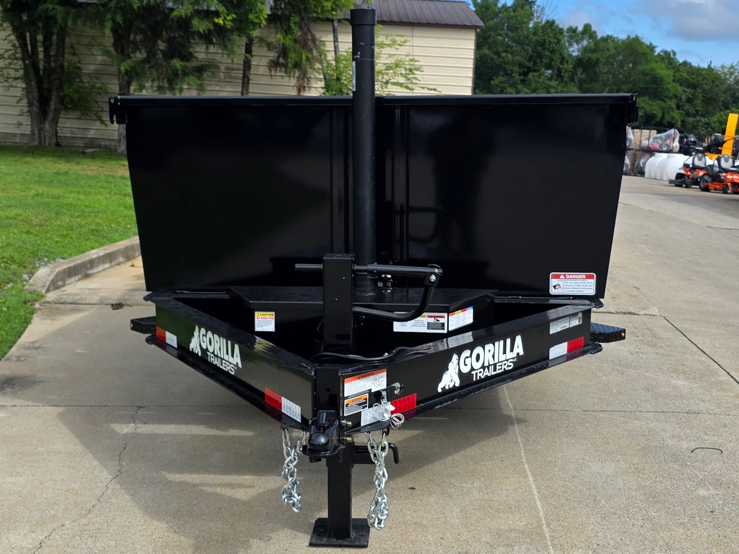 7x16 Telescopic IBeam Dump Trailer with 3ft Sides (2) 7K Axles 14k GVWR Front side picture 