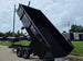 7x16 Telescopic IBeam Dump Trailer with 3ft Sides (2) 7K Axles 14k GVWR Lifted back left angle picture 