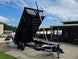 7x16 Telescopic IBeam Dump Trailer with 3ft Sides (2) 7K Axles 14k GVWR Lifted front left angle picture 