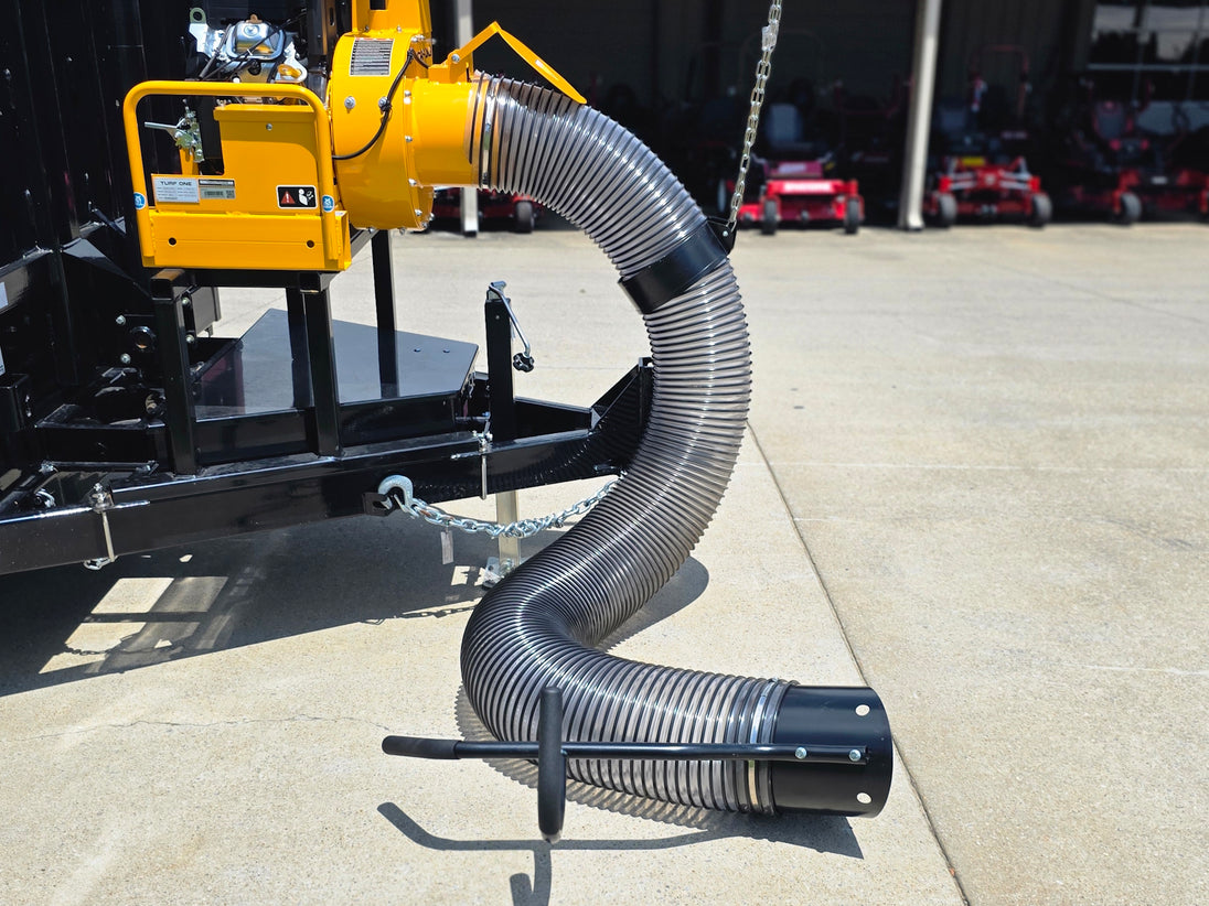 7x16x3 Gorilla Telescopic Leaf Dump Trailer System With 21hp Leaf Debris Loader hose picture 