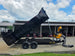 7x16x3 Gorilla Telescopic Leaf Dump Trailer System With 21hp Leaf Debris Loader Lifted left side picture 