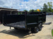 7x16x3 Gorilla Telescopic Leaf Dump Trailer System With 21hp Leaf Debris Loader Open back right-angle picture 