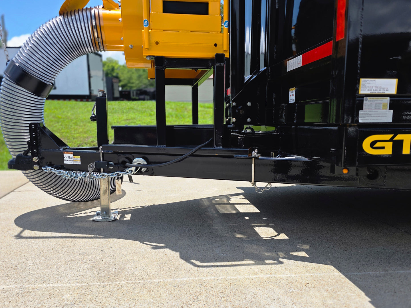 7x16x3 Gorilla Telescopic Leaf Dump Trailer System With 21hp Leaf Debris Loader Tongue picture 