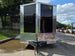 7x20 Black V-nose Hybrid Enclosed Trailer (2) 7K Axles Front side picture 