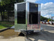 7x20 Black V-nose Hybrid Enclosed Trailer (2) 7K Axles Front side picture 