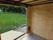 7x20 Black V-nose Hybrid Enclosed Trailer (2) 7K Axles Interior front right angle picture 