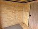 7x20 Black V-nose Hybrid Enclosed Trailer (2) 7K Axles Interior front left angle picture 
