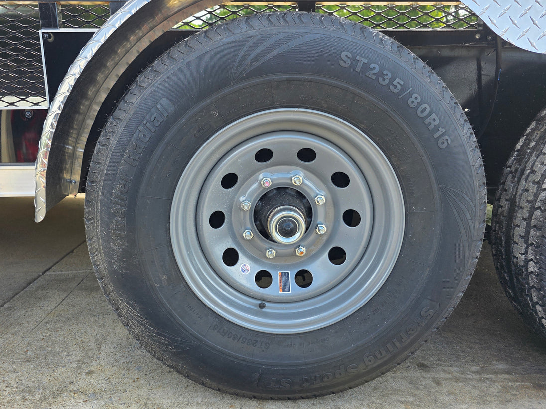 7x20 Black V-nose Hybrid Enclosed Trailer (2) 7K Axles Wheel picture 