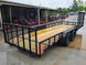 7x20 Dovetail Utility Trailer with 1ft Mesh Side Gate (2) 3,500lb Axles 7K GVWR Back right angle picture 