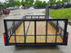 7x20 Dovetail Utility Trailer with 1ft Mesh Side Gate (2) 3,500lb Axles 7K GVWR Back side picture 