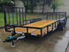 7x20 Dovetail Utility Trailer with 1ft Mesh Side Gate (2) 3,500lb Axles 7K GVWR Front right angle picture 